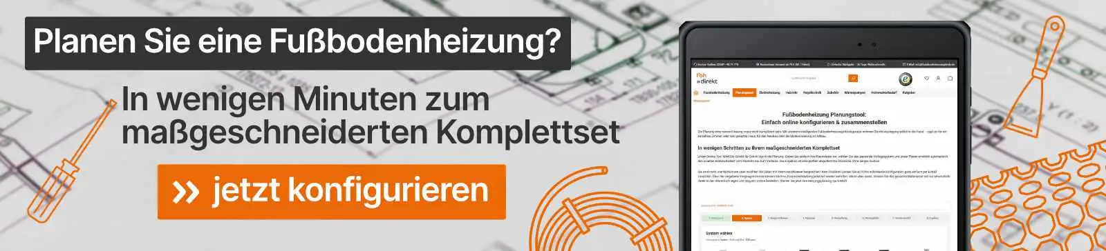 individuelles Fußbodenheizung-Komplettset erstellen