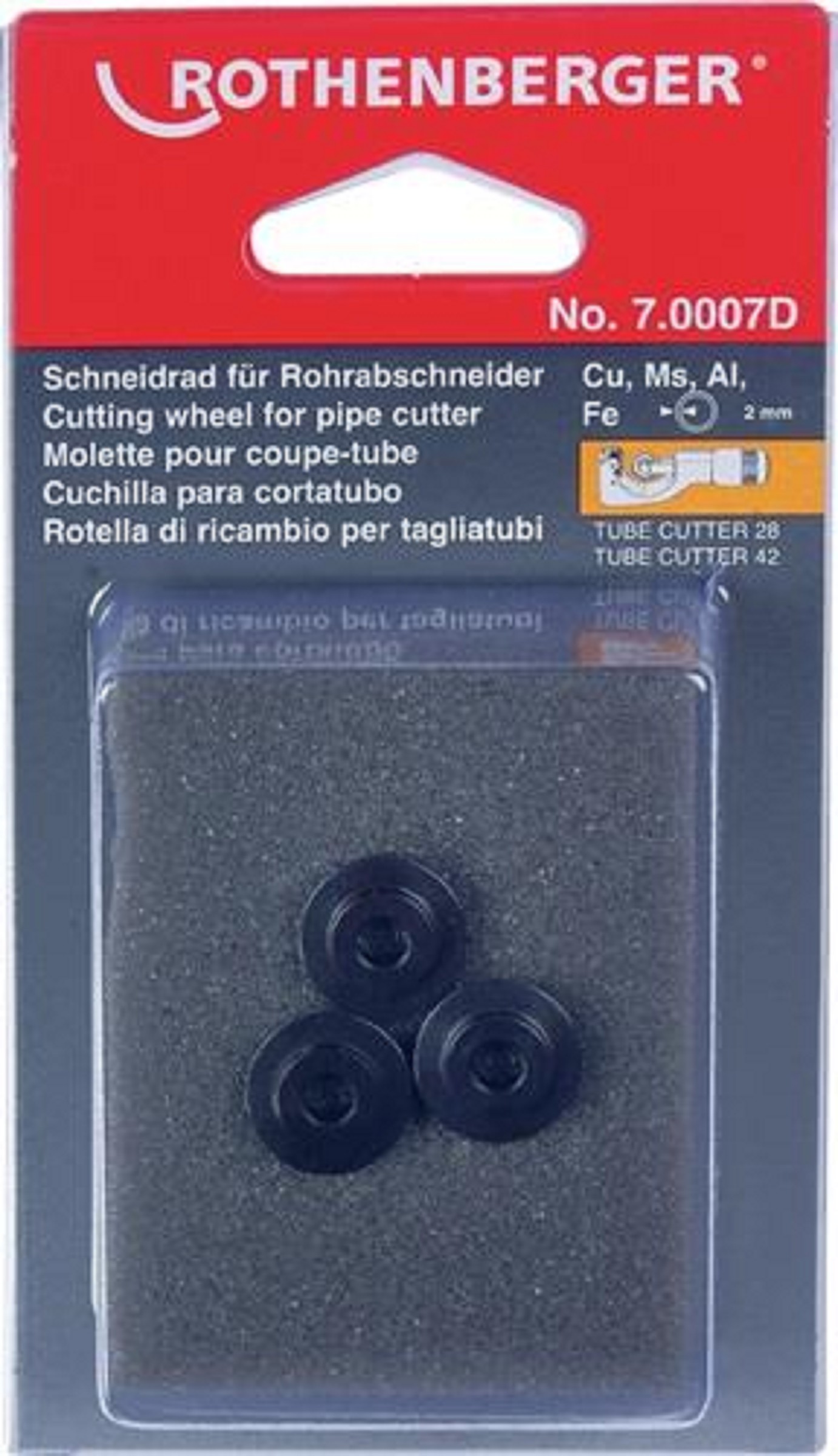 Ersatzschneidrad-D.3-42mm Schnitt-T.2,5mm | ROTHENBERGER