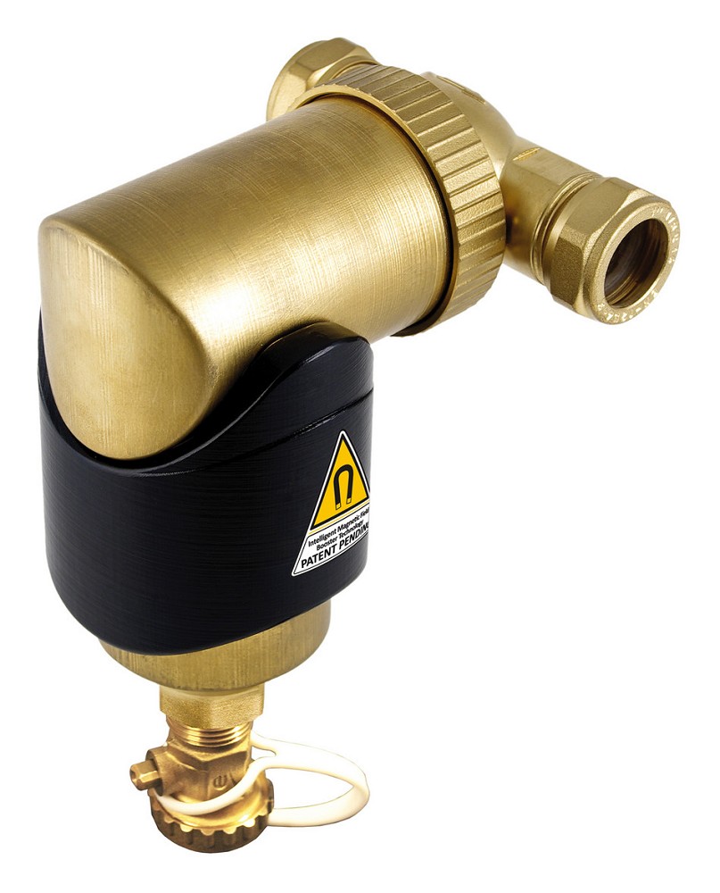 Schlammabscheider Spirotrap 22mm m. Magnet, Frontalansicht, vor weißem Hintergrund