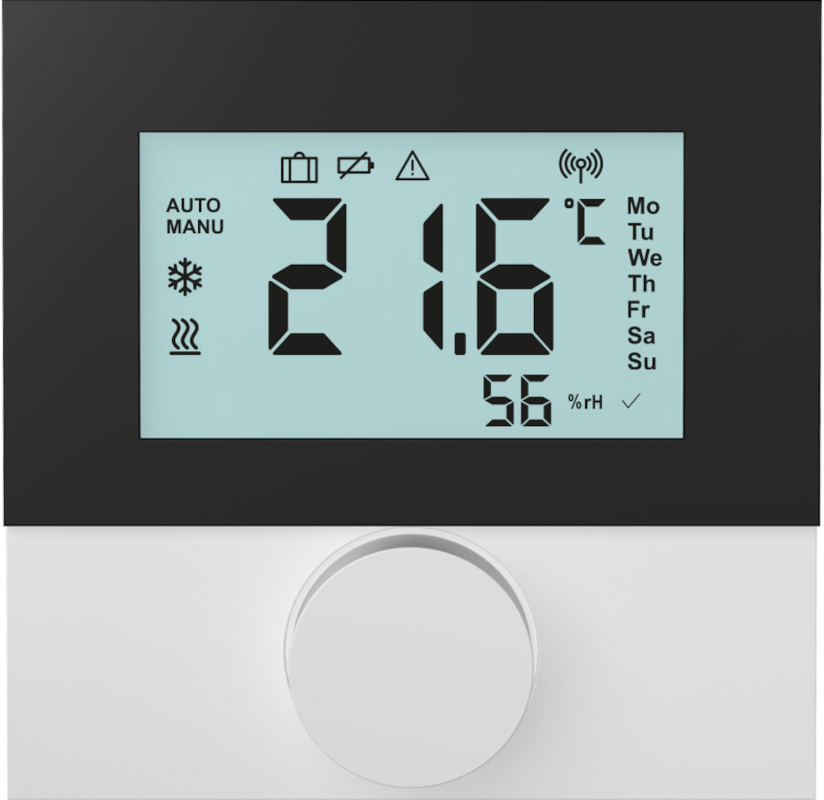 Möhlenhoff Smart Home Alpha Smartware Raumbediengerät LCD mit Designscheibe Möhlenhoff Smart Home Alpha Smartware Raumbediengerät LCD mit Designscheibe