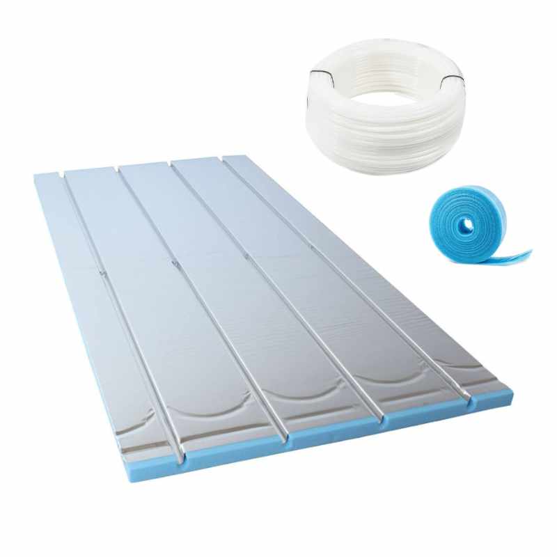 10-150 m² XPS 500 Trockenbau Fußbodenheizung Set – PE-RT 16×2 – VA 15 – ohne Ausgleichsplatte