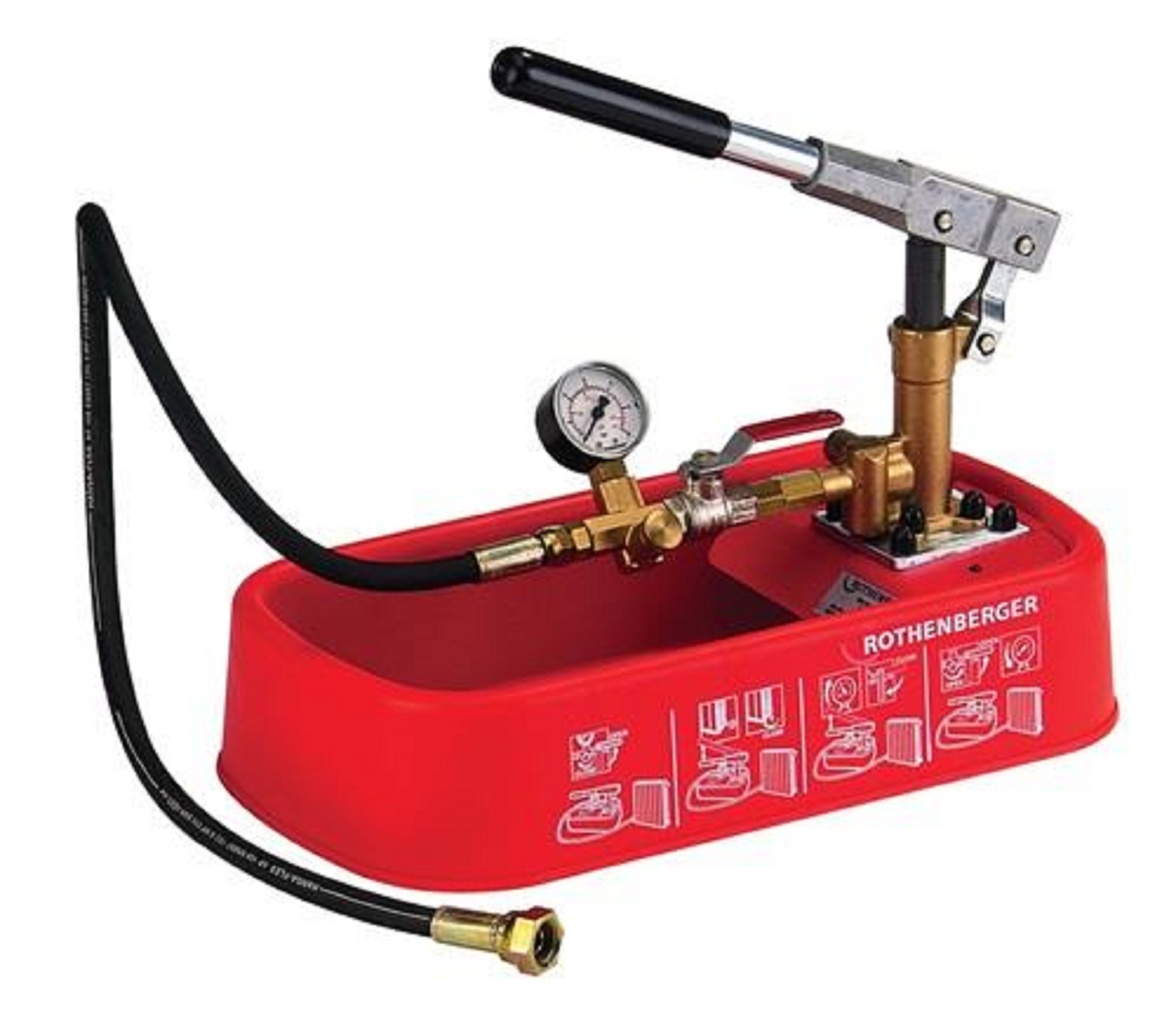 Prüfpumpe RP 30 0-30bar R 1/2 Zoll Saugvolumen p.Hub ca.16 ml | ROTHENBERGER