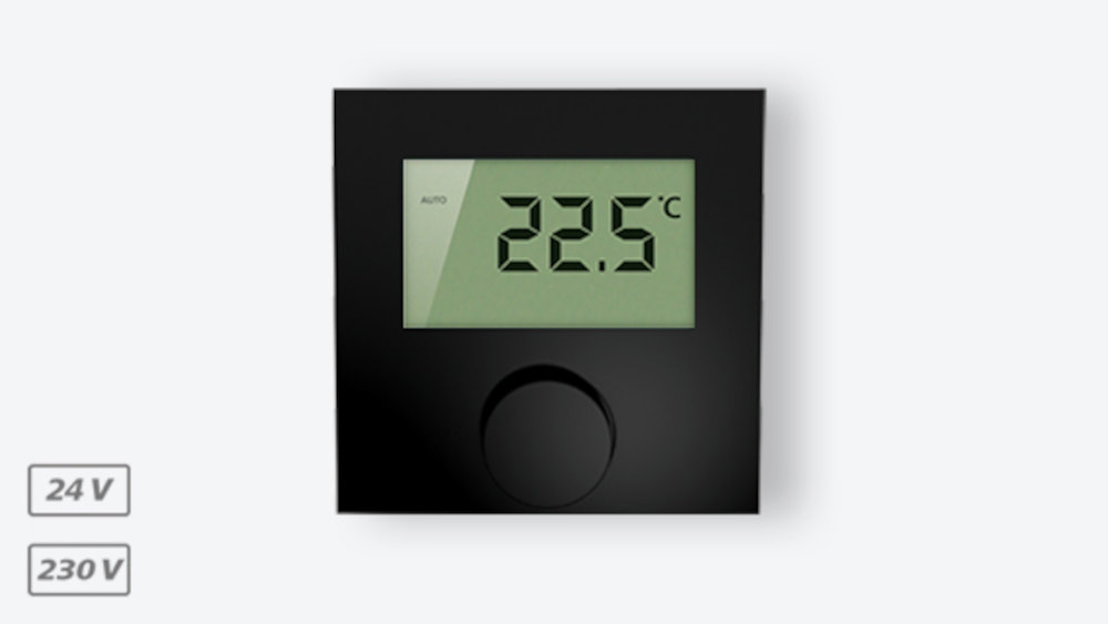 Möhlenhoff Alpha Regler direct 24 V Standard, schwarz, RD 40203-10N3, Frontalansicht