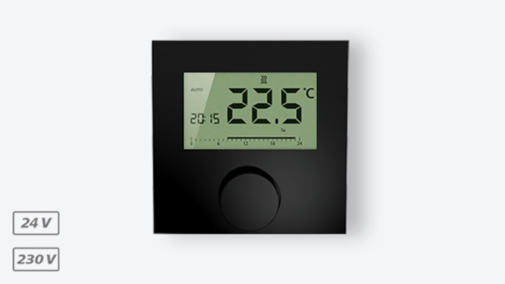 Möhlenhoff Alpha Regler direct 24 V Control, schwarz, RD 45203-60N3, Frontalansicht