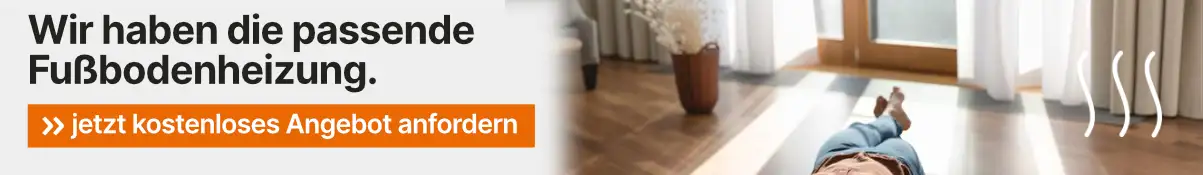 Banner Funnel Kategorieseite Desktop kostenloses Angebot für Fußbodenheizung einholen