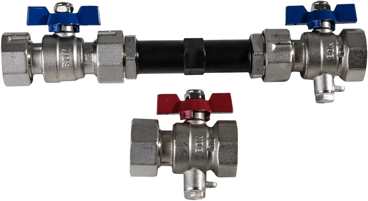 Wärmemengenzähler-Anbausatz für Fußbodenheizung-WMZ- waagerecht