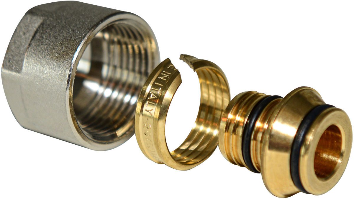 Klemmverschraubung universal 3/4" E (2 Stück)-14 x 2 mm Klemmverschraubung universal 3/4" E (2 Stück)-14 x 2 mm