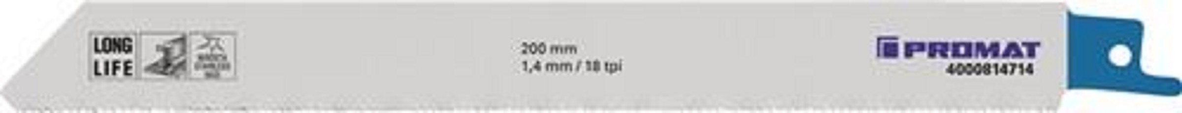 Säbelsägeblatt L.200mm Bi 18Z./Zoll