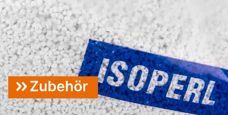 Nahaufnahme eines Sacks Isoperl-Ausgleichsschüttung