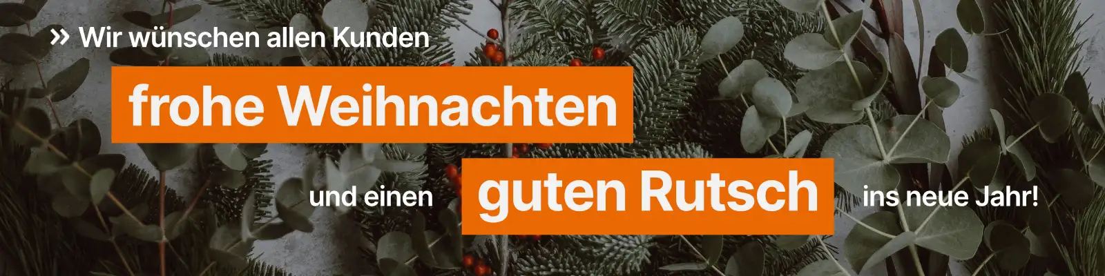 wir wünschen allen Kunden frohe Weihnachten und einen guten Rutsch ins neue Jahr