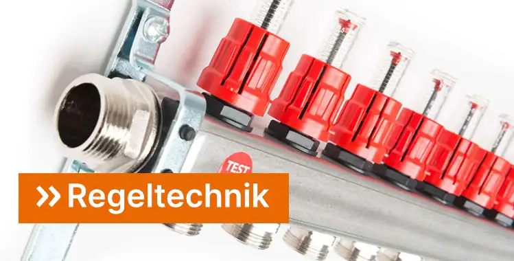 Nahaufnahme eines Heizkreisverteilers