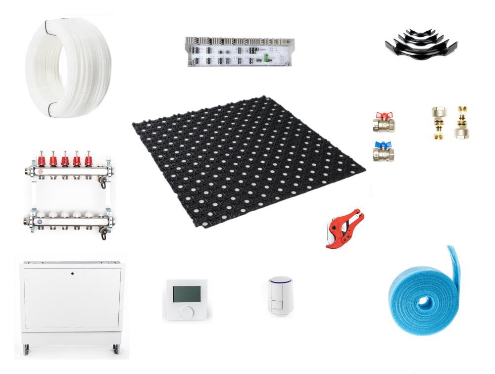 RT Dünnschichtset ohne Estrich - VA 10 - PE-RT - 70m²