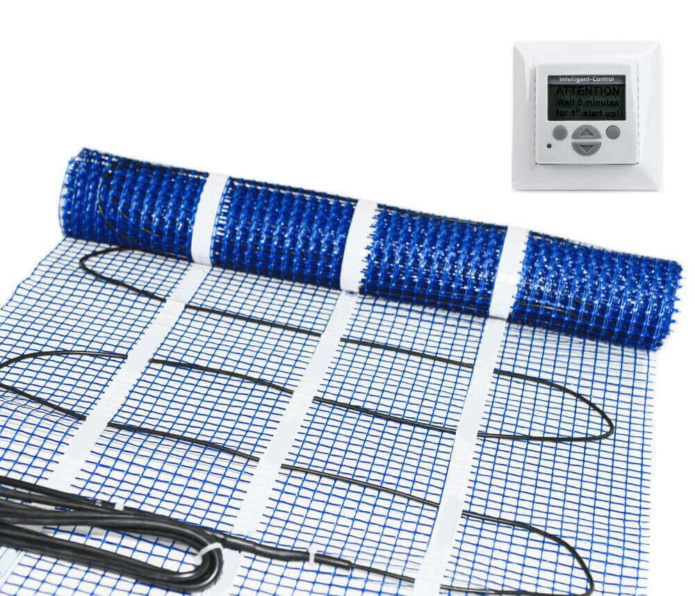 1-10 m²  Elektrische Fußbodenheizung mit digitalem Thermostat - Heizmatte 1-10 m²  Elektrische Fußbodenheizung mit digitalem Thermostat - Heizmatte